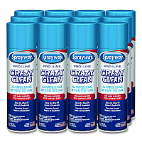 Sprayway PRO LINE Crazy Clean, Unscented, 19 oz Aerosol Spray, 12/Carton (SPRA57598)