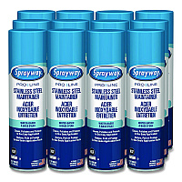 Sprayway PRO LINE Stainless Steel Maintainer, 16 oz Aerosol Spray, 12/Carton (SPRA58336)