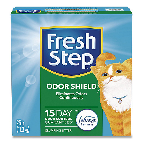 Fresh Step Odor Shield Clumping Litter with Febreze Freshness, 25 lbs (30466)