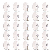Excello Global Products Suction Cup Hooks, Metal Silver Hook, 25/Pack (SC25PK)