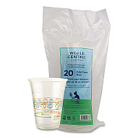 World Centric PLA Clear Cold Cups, 16 oz, 20/Pack (CPRTCS16)