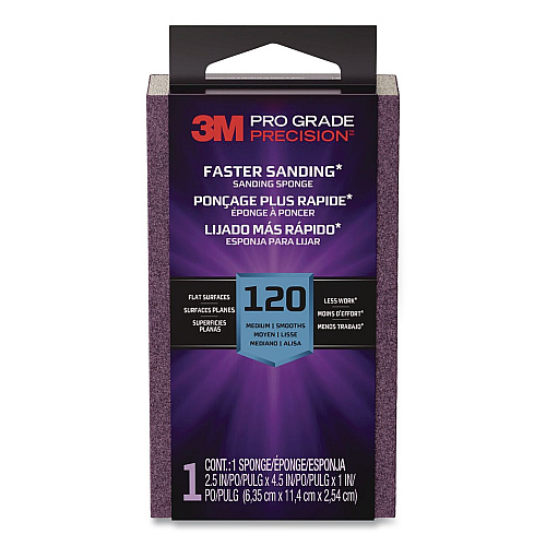 3M Pro Grade Precision Sanding Block Sponge (FSB120PGP1T)