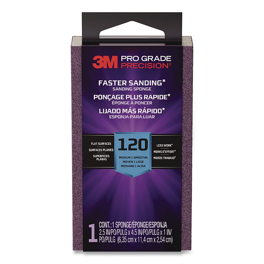 3M Pro Grade Precision Sanding Block Sponge (FSB120PGP1T)