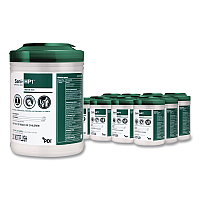 Sani-HP1 Germicidal Wipes, 5 x 6, Unscented, White, 275 Wipes/Canister, 12 Canisters/Carton (P62572CT)