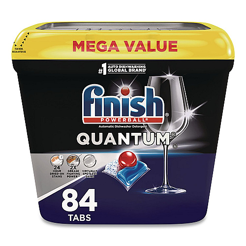 FINISH Powerball Quantum Dishwasher Tabs, Fresh Scent, Tub, 84 Tabs (5170099889)