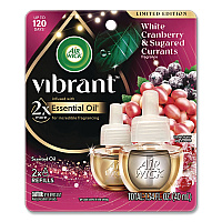 Air Wick Vibrant Scented Oil Warmer Refill, Limited Edition, White Cranberry and Sugared Currants, 0.67 oz, 2/Pack (6233800898)