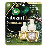 Air Wick Vibrant Scented Oil Warmer Refill, Limited Edition, Winter Woods and Frosted Ivy, 0.67 oz, 2/Pack (6233803463)