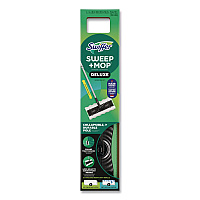 Swiffer Sweep and Mop 2-in-1 Dry + Wet Floor Deluxe Mopping and Sweeping Kit, Silver Handle (16413)