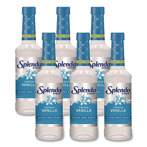 Splenda Sugar-Free Coffee Syrup, French Vanilla, 25.4 oz Bottle, 6/Carton (HFP00583)