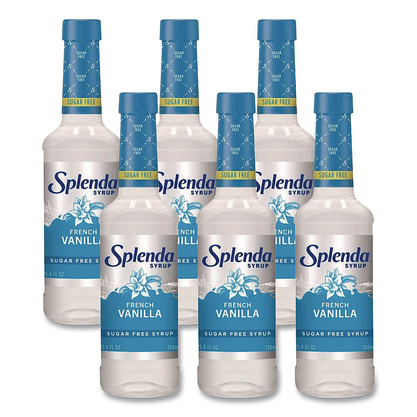 Splenda Sugar-Free Coffee Syrup, French Vanilla, 25.4 oz Bottle, 6/Carton (HFP00583)