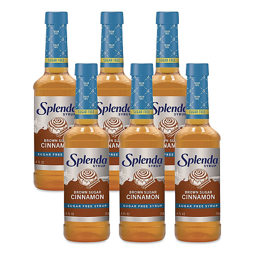 Splenda Sugar-Free Coffee Syrup, Brown Sugar Cinnamon, 25.4 oz Bottle, 6/Carton (HFP00696)