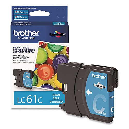 Brother LC61CS Innobella Ink, 325 Page-Yield, Cyan
