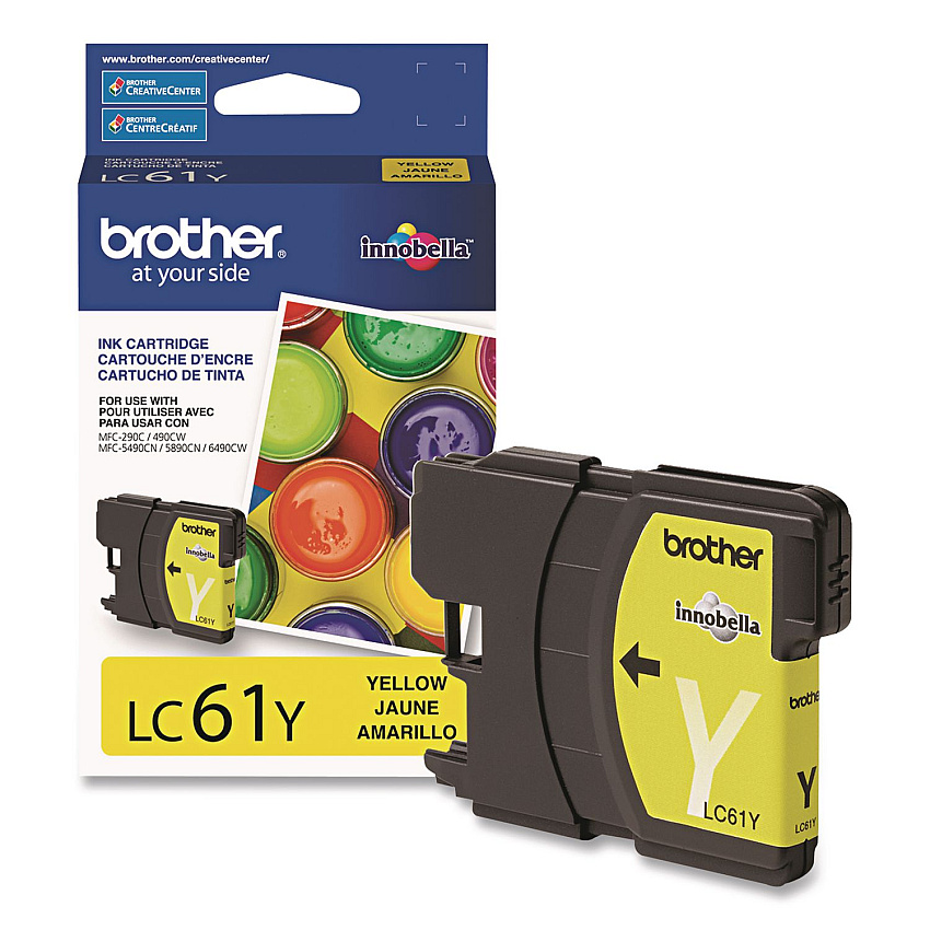 Brother LC61YS Innobella Ink, 325 Page-Yield, Yellow