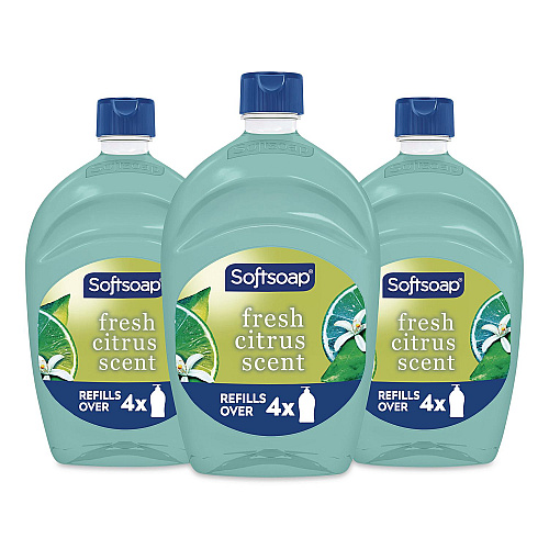 Softsoap Antibacterial Liquid Hand Soap Refill, Fresh Scent, 50 oz, Green, 3/Carton (61048193)