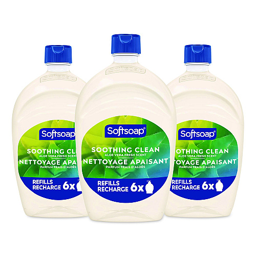 Softsoap Moisturizing Hand Soap Refill with Aloe, Fresh Scent, 50 oz, 3/Carton (61046117)