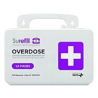 SUREFILL Opioid Overdose Support Kit (w/o Naloxone) Plastic Case, 10 Pieces (SFOD10W)