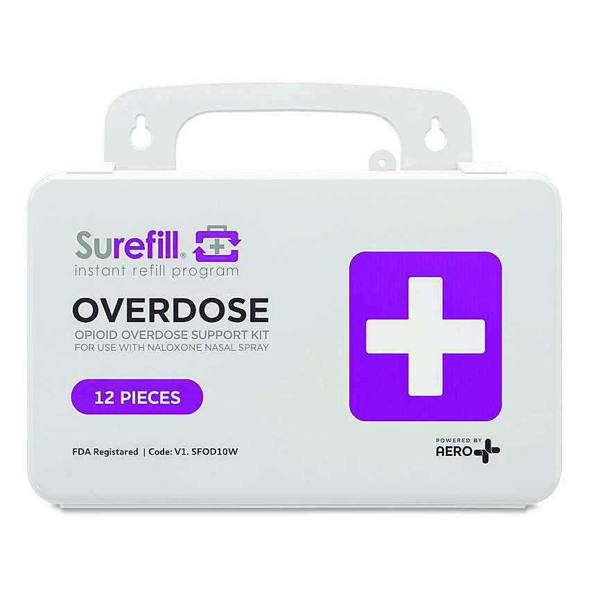 SUREFILL Opioid Overdose Support Kit (w/o Naloxone) Plastic Case, 10 Pieces (SFOD10W)