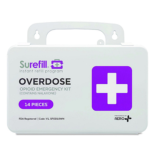 SUREFILL Opioid Overdose Kit, Plastic Case, 11 Pieces (SFOD10WN)