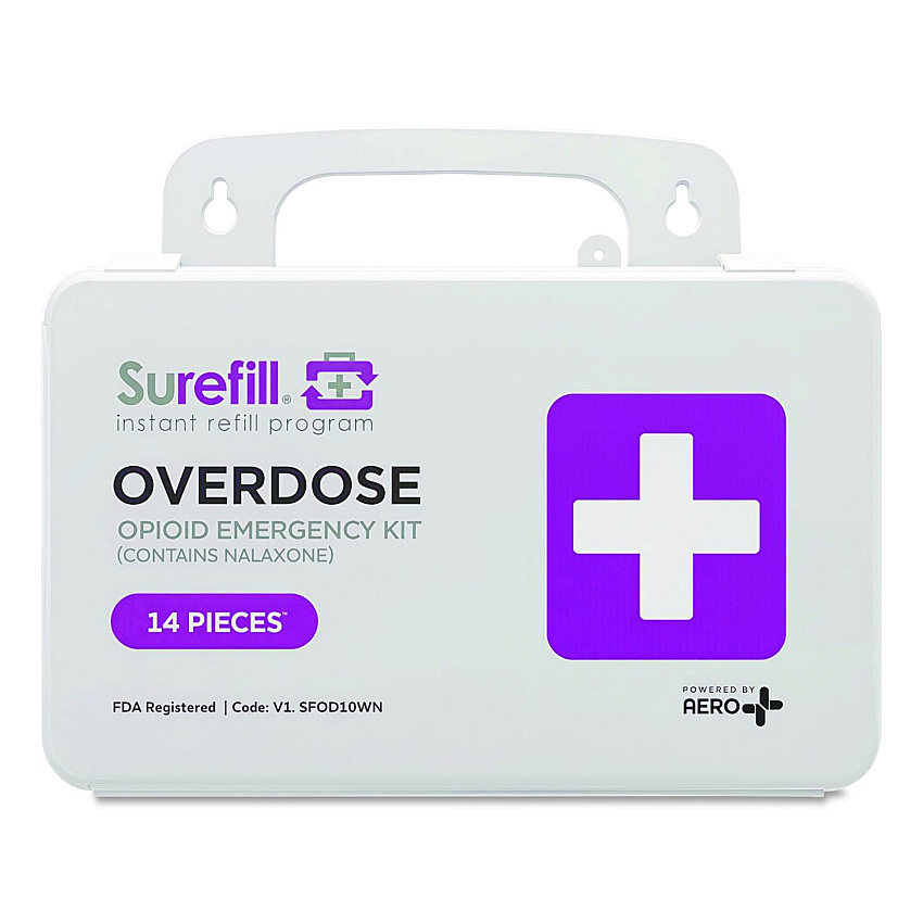 SUREFILL Opioid Overdose Kit, Plastic Case, 11 Pieces (SFOD10WN)