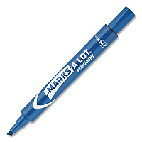 Avery MARKS A LOT Large Desk-Style Permanent Marker, Broad Chisel Tip, Blue (08886EA)
