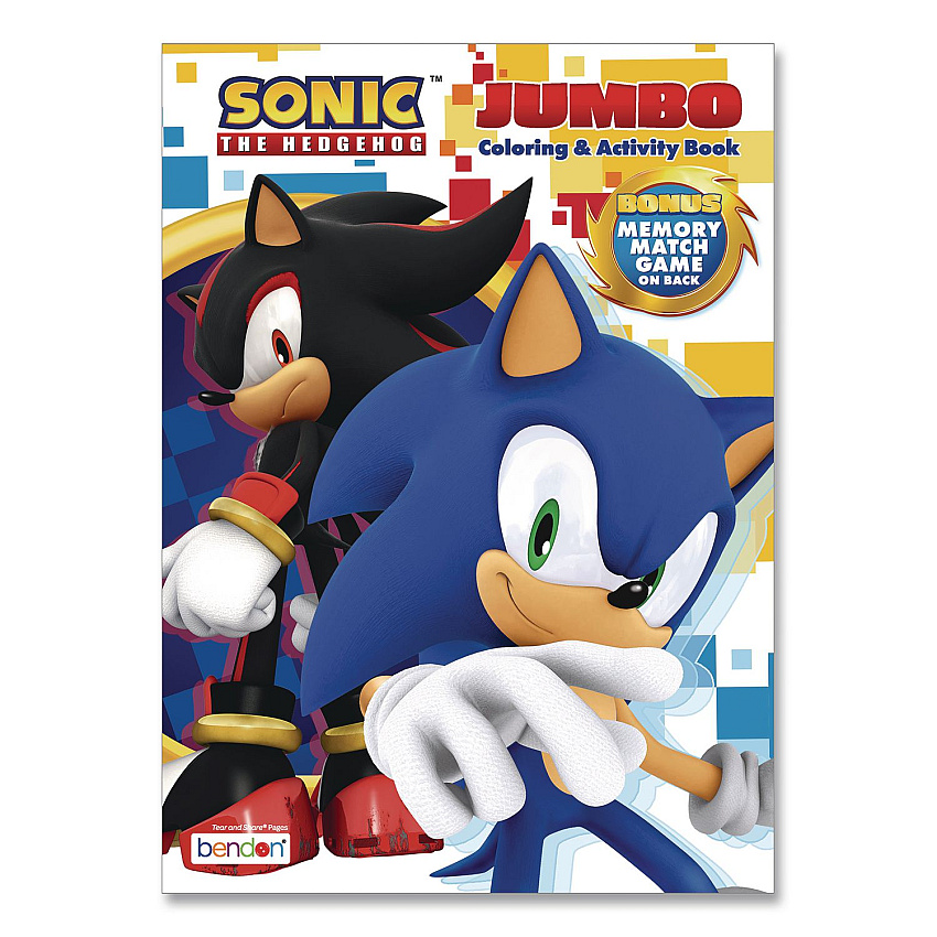 Bendon Sonic Jumbo Coloring and Activity Book, Ages 3 and Up, 64 Pages (61314)