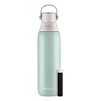 Brita Stainless Steel Filtered Water Bottle, 20 oz, Glacier (36448)