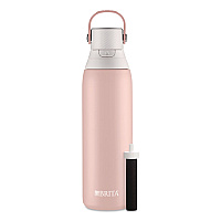 Brita Stainless Steel Filtered Water Bottle, 20 oz, Rose (36452)
