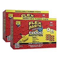 Flex Seal Flex Paste Flood Protection Paste, (6) 8.7 oz Sleeves with Tray/Pack, Dries Yellow, 2 Packs/Carton (RPSYELR64)