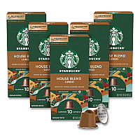 Starbucks By NESPRESSO House Blend Original Pods, 10/Pack, 5 Packs/Box, 50/Box (109047)