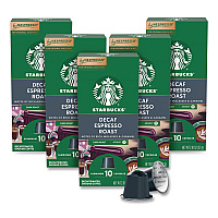 Starbucks By NESPRESSO Espresso Roast Decaf Original Pods, 10/Pack, 5 Packs/Box, 50/Box (109050)