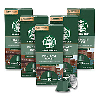 Starbucks By NESPRESSO Pike Place Roast Original Pod, 10/Pack, 5 Packs/Box (109051)