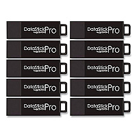 Centon DataStick Pro USB 3.2 Type A Flash Drive, 8 GB, Black, 10/Pack (C1U3P68G10B)
