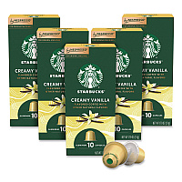 Starbucks By NESPRESSO Creamy Vanilla Original Pod, 10/Pack, 5 Packs/Box (135893)