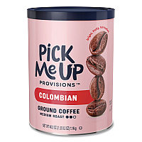 Pick Me Up Provisions Ground Coffee, Medium Roast, 40.3 oz Canister (PM63308)