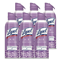 LYSOL Brand Air Sanitizer Spray, Lavender Sky Scent, 10 oz Aerosol Spray, 6/Carton (56348CT)