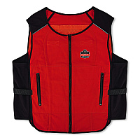 ergodyne Chill-Its 6255 Lightweight Phase Change Cooling Vest, Cotton/Polyester, 2X-Large/3X-Large, Orange (12119)