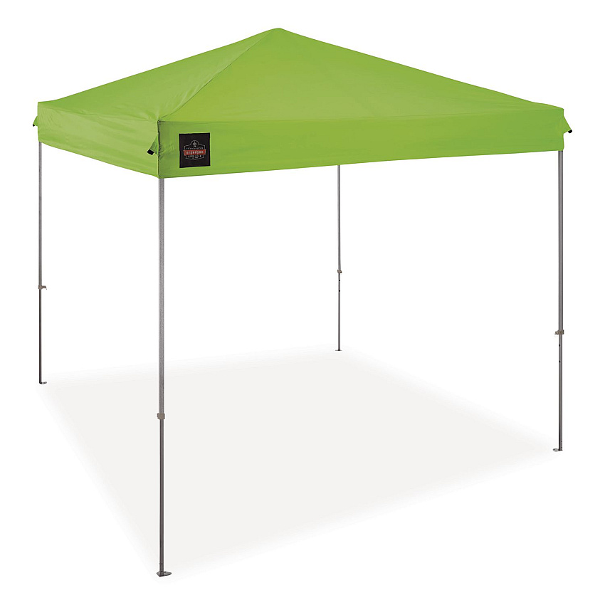 ergodyne SHAX 6001 Lightweight Pop-Up Tent, 10 ft x 10 ft, Polyester/Steel, Lime (12912)
