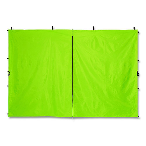 ergodyne SHAX 6196 Pop-Up Tent Sidewall with Zippered Door, 10 ft x10 ft, Polyester, Lime (12931)
