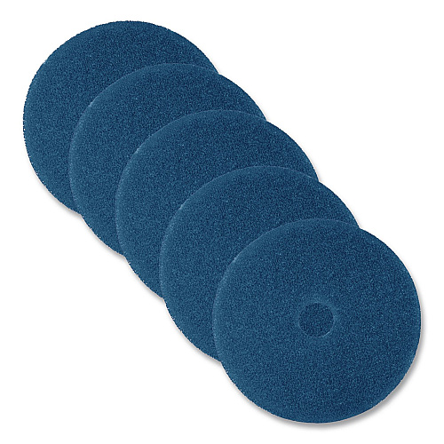 3M Low-Speed High Productivity Floor Pads 5300, 15" Diameter, Blue, 5/Carton (08408)