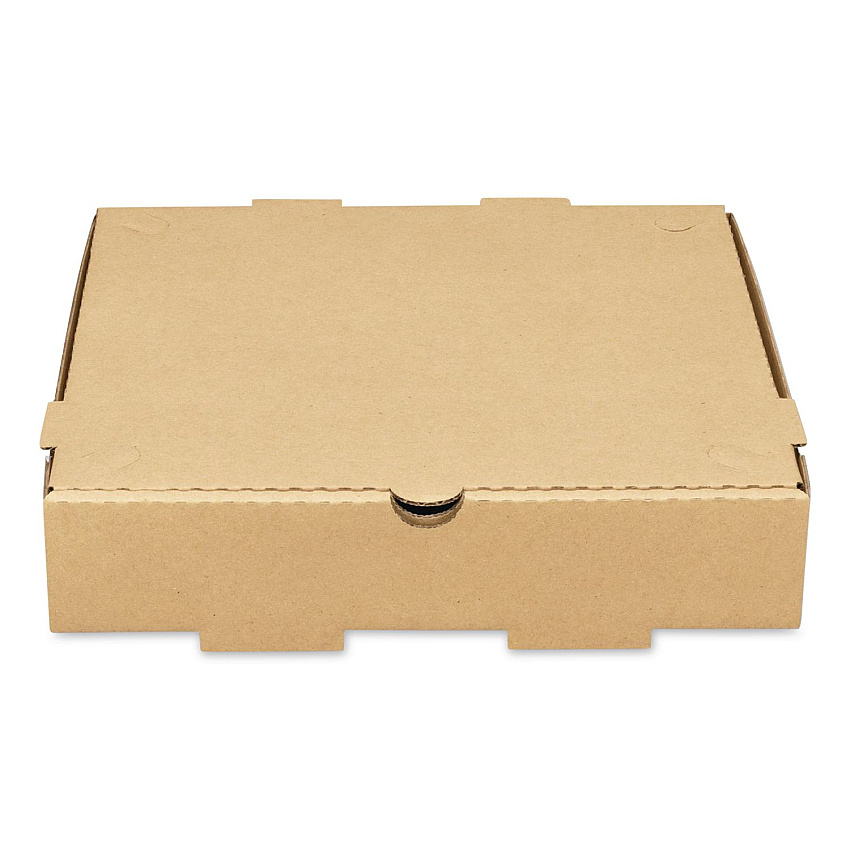 Karat Corrugated Pizza Box, 10 x 10 x 2, Kraft, Cardboard, 50/Carton (FPPBF10K)