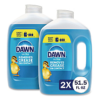 Dawn Ultra Dishwashing Liquid Refill Jug, Unscented, 51.5 oz Jug, 2/Carton (23262)