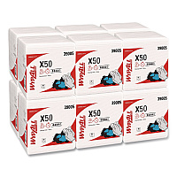 WypAll GeneralClean X50 Cleaning Cloths, 12 x 12.5, White, 84/Pack, 12 Packs/Carton (39005)