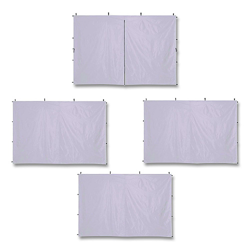 ergodyne SHAX 6058 Pop-Up Tent Sidewall Kit, 10 ft x 10 ft, Polyester, White (12973)