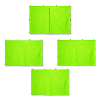 ergodyne SHAX 6058 Pop-Up Tent Sidewall Kit, 10 ft x 10 ft, Polyester, Lime (12971)