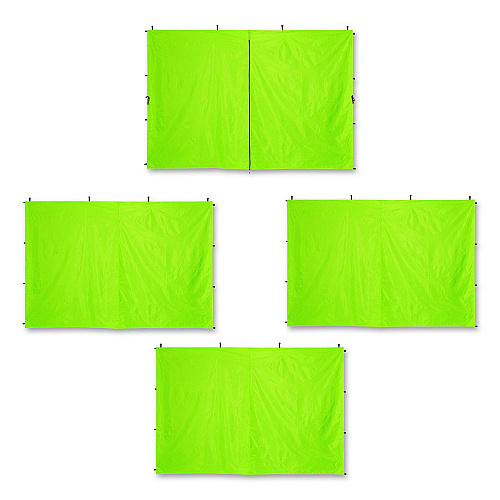 ergodyne SHAX 6058 Pop-Up Tent Sidewall Kit, 10 ft x 10 ft, Polyester, Lime (12971)