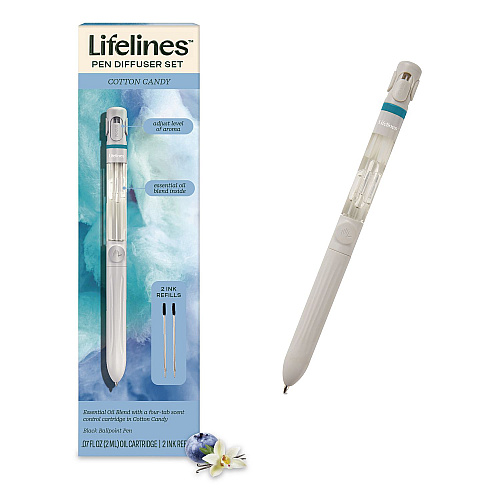 Lifelines Essential Oil Blends Pen Diffuser, Cotton Candy Scent, White (LL123124)
