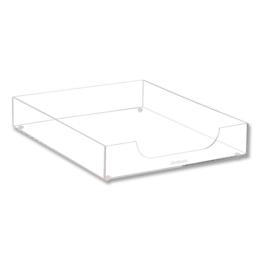 Mind Reader Acrylic Desk Tray, 10.25" x 12.5" x 2", Clear (ATRAYCLR)