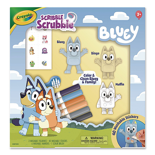 Crayola Scribble Scrubbie Bluey Deluxe Playset, 50 Pieces (740245)