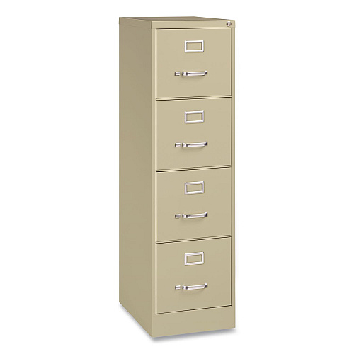 Hirsh Industries Commercial Vertical Letter File Cabinet, 4 Letter-Size File Drawers, 15 x 22 x 52, Putty (17786)