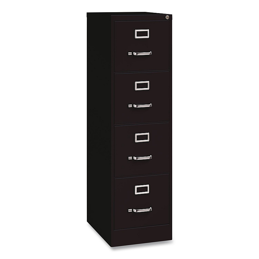 Hirsh Industries Commercial Vertical Letter File Cabinet, 4 Letter-Size File Drawers, 15 x 22 x 52, Black (17787)